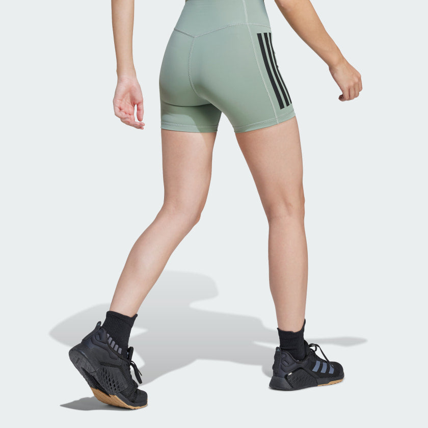 Women's adidas Optime 3-Stripes 1/4 Short Leggings