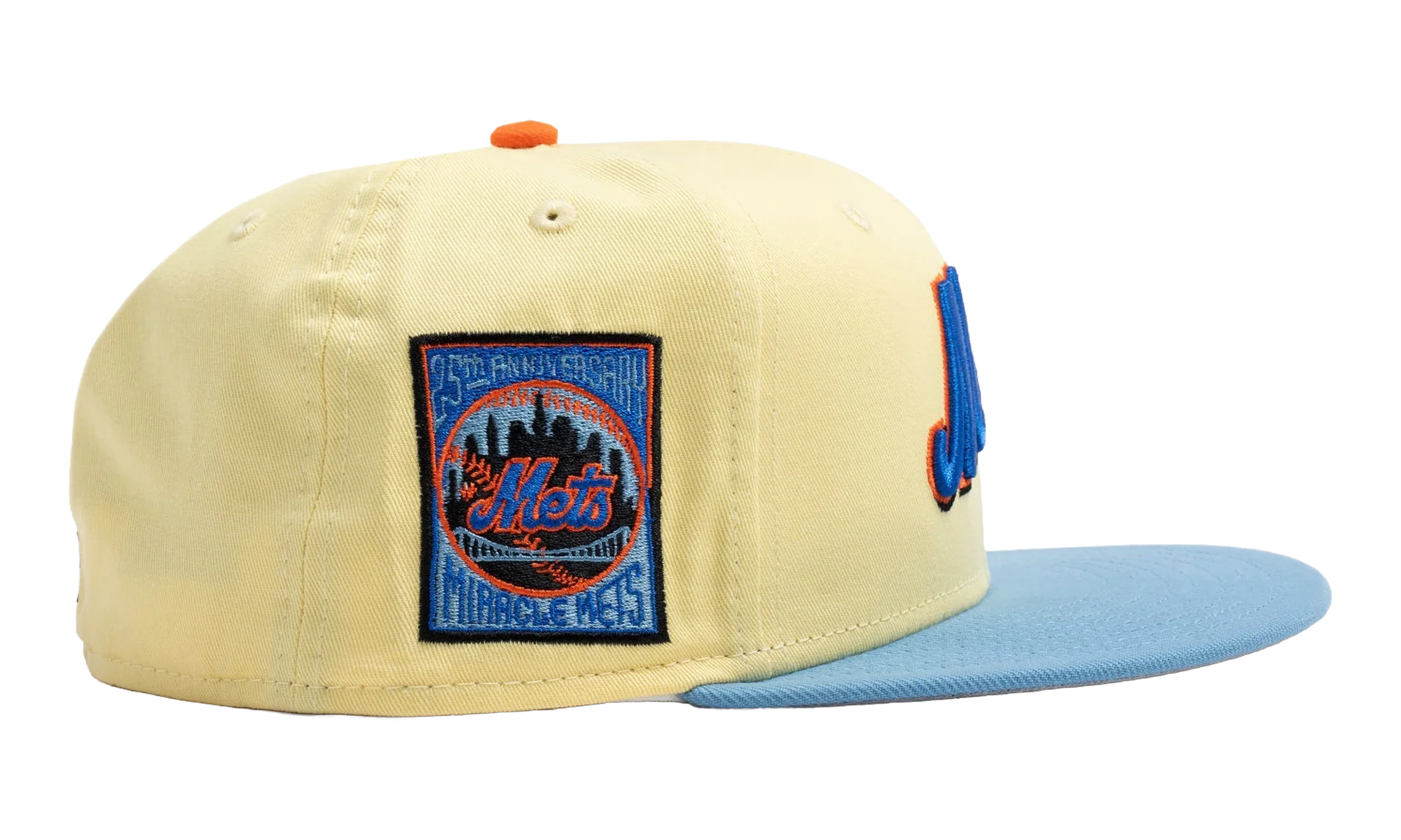 59FIFTY New York Mets 25th Anniversary Fitted Hat "Soft Yellow / Sky Blue / Gray" NE487