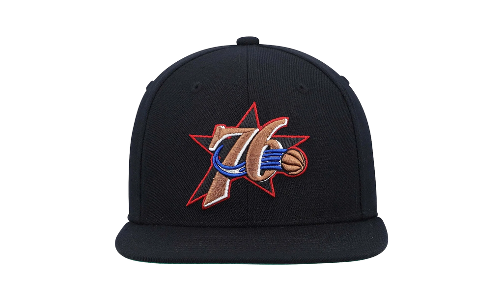 NBA Hardwood Classics Team Ground 2.0 Snapback Cap "Philadelphia 76ers - Black" HHSS3258 P76YYPPPBLCK