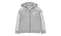 Originals Full Zip Hoodie GS "Medium Grey Heather / White" DH2702
