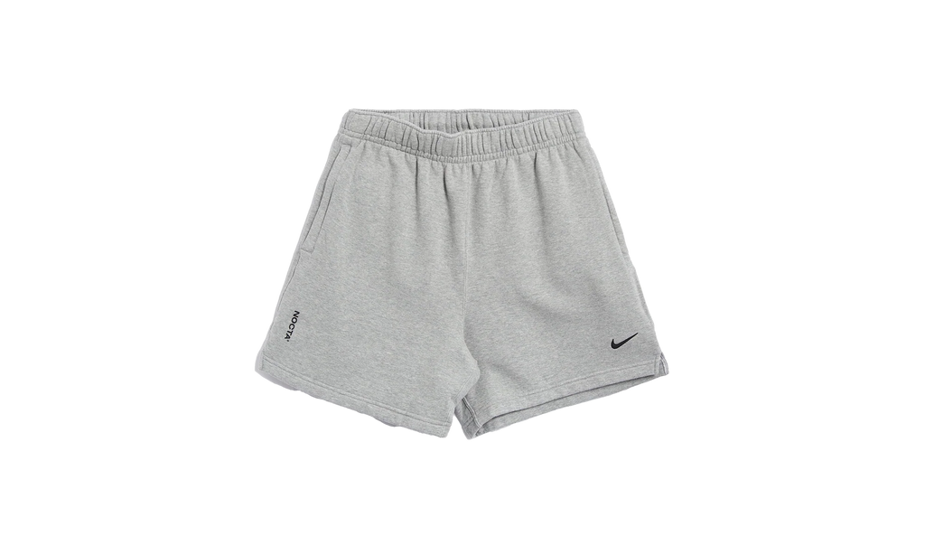 NOCTA CARDINAL FLEECE SHORT "Dark Grey Heather / Matte Silver / Black" FQ0408 063