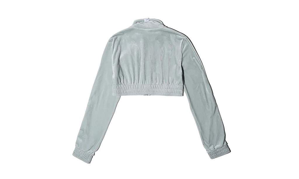 Sportswear Collection Cropped Velour Full Zip Top WMNS "Jade Horizon / Sail / Sail" FZ3679 370