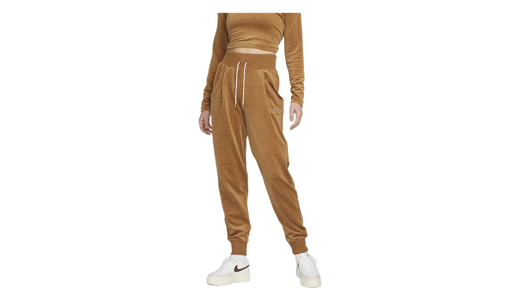 Sportswear High-waisted Velour Joggers WMNS "Ale Brown / Ironstone" DV7820 270