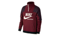 Sportswear Archive Half Zip Pullover Hoodie WMNS "Burgundy / Black" 855701 677