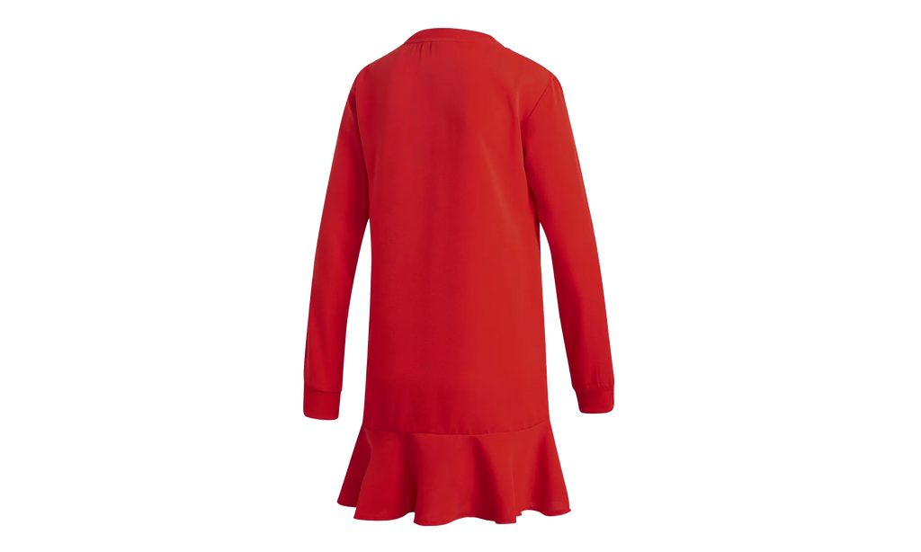 3 Stripe Long Sleeve Dress WMNS "Red" DW3880