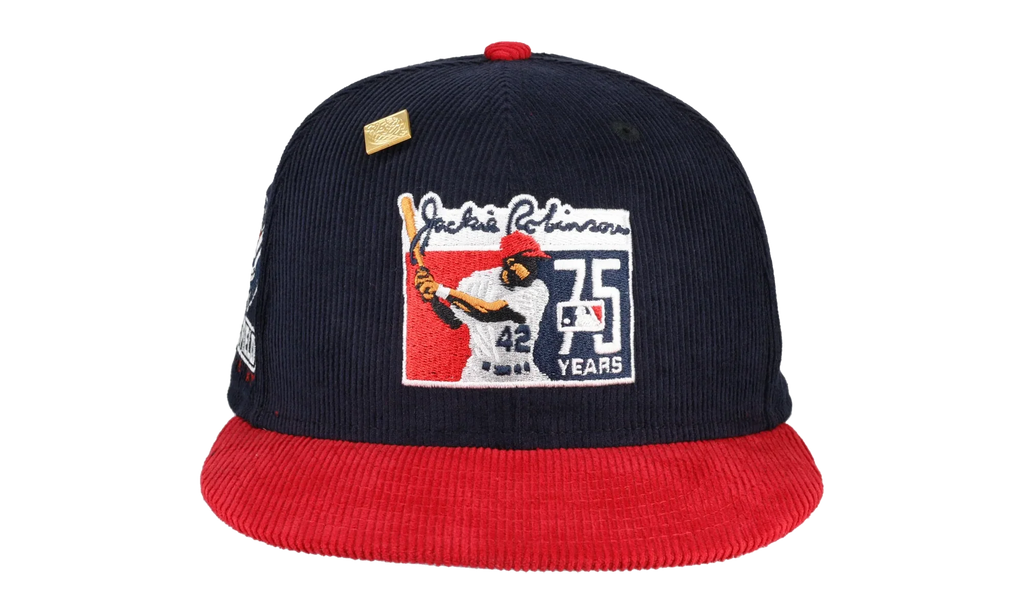 59FIFTY Jackie Robinson Act Accordingly Collection Ebbets Field Patch Fitted Hat "Navy / Red" NE135