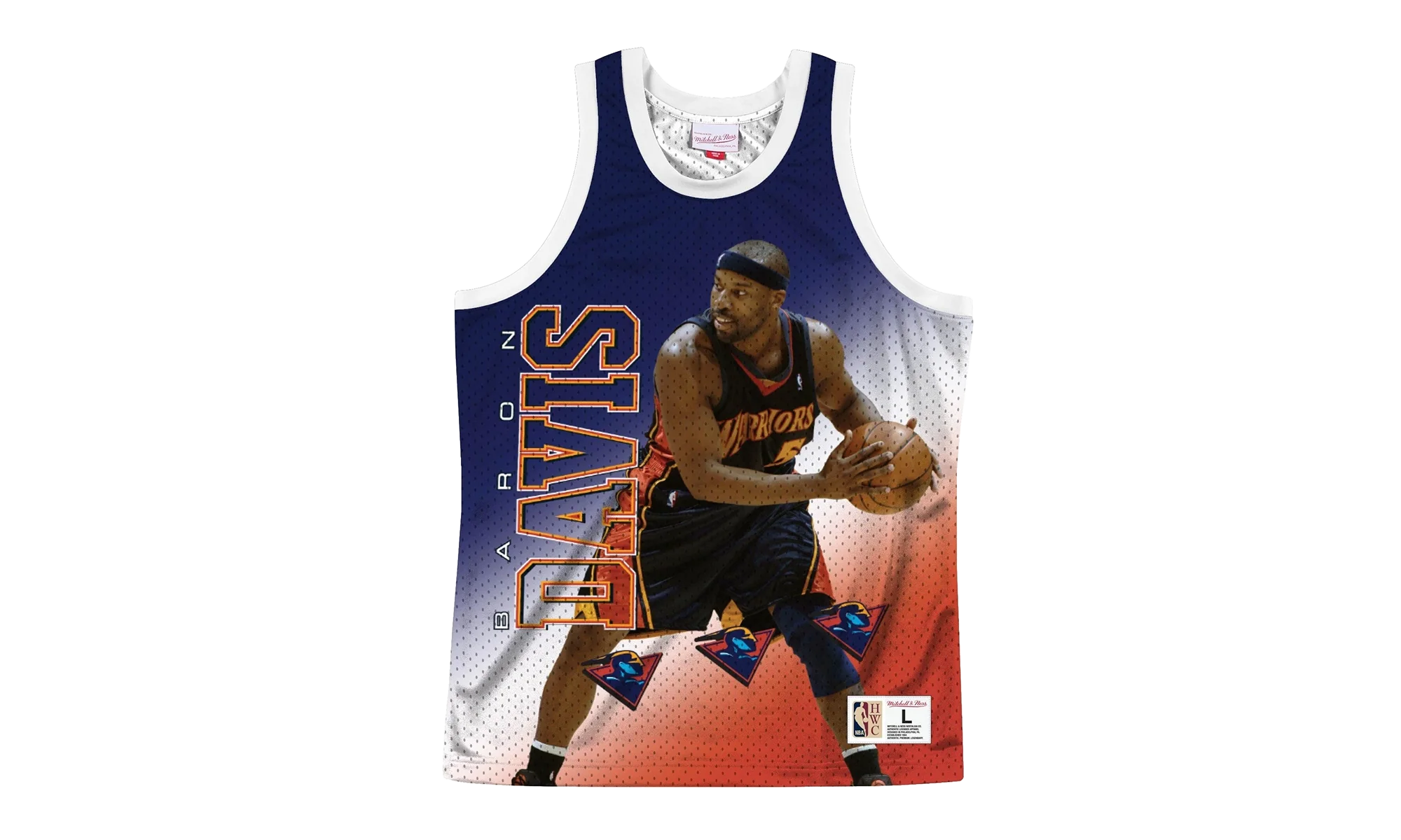 NBA Behind The Back Jersey "Golden State Warriors Baron Davis" MSTKMI19002 GSWWHITBDV