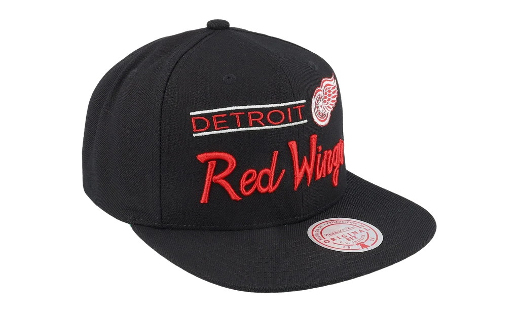 NHL Retro Lock Up Snapback Cap "Detroit Red Wings - Black" 6HSSLD21213 DRWBLCK