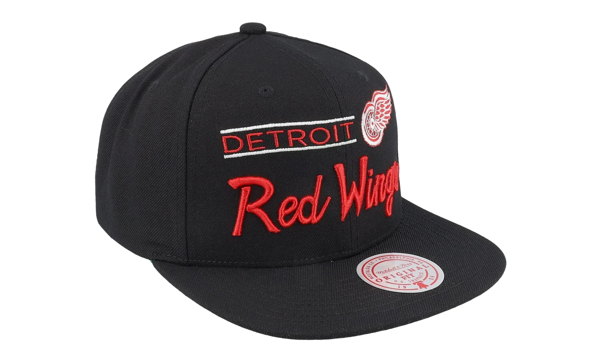 NHL Retro Lock Up Snapback Cap "Detroit Red Wings - Black" 6HSSLD21213 DRWBLCK