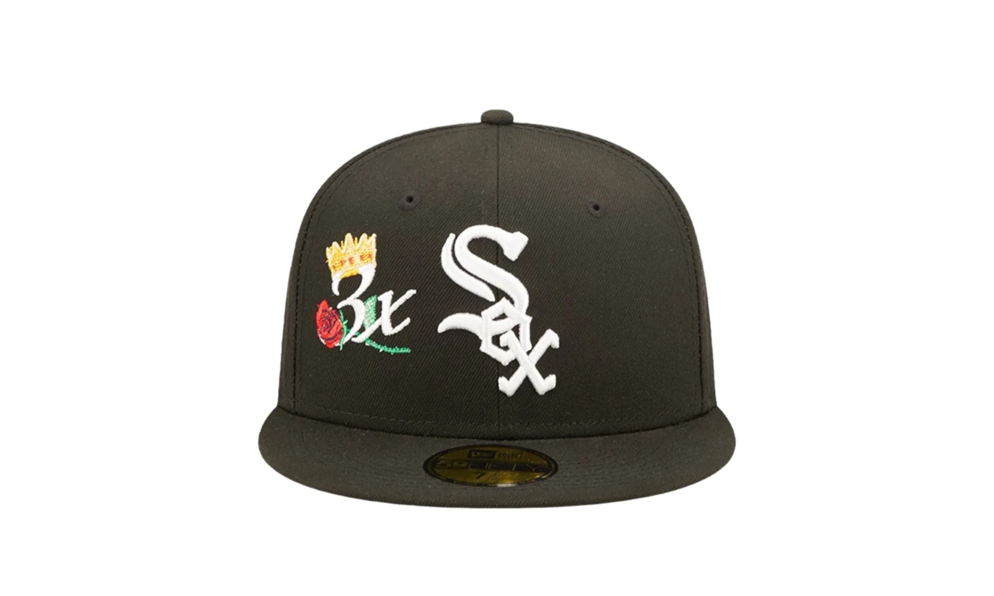 59Fifty MLB Chicago Sox Crown 3X Champs Fitted Hat "Black" 60243491