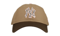 9TWENTY New York Yankees Premium Adjustable Hat "Tan / Walnut Safari Print - Pink Brim" NE333