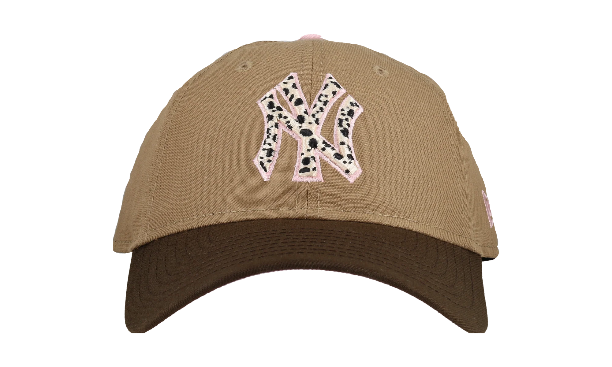 9TWENTY New York Yankees Premium Adjustable Hat "Tan / Walnut Safari Print - Pink Brim" NE333