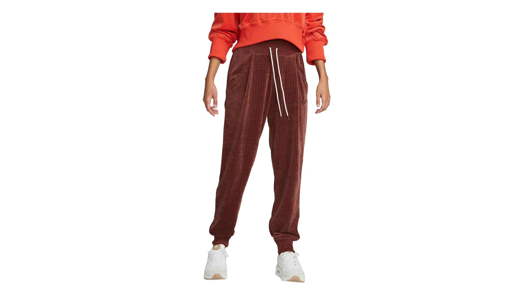Velour High Waisted Joggers WMNS "Maroon" DV7820 231