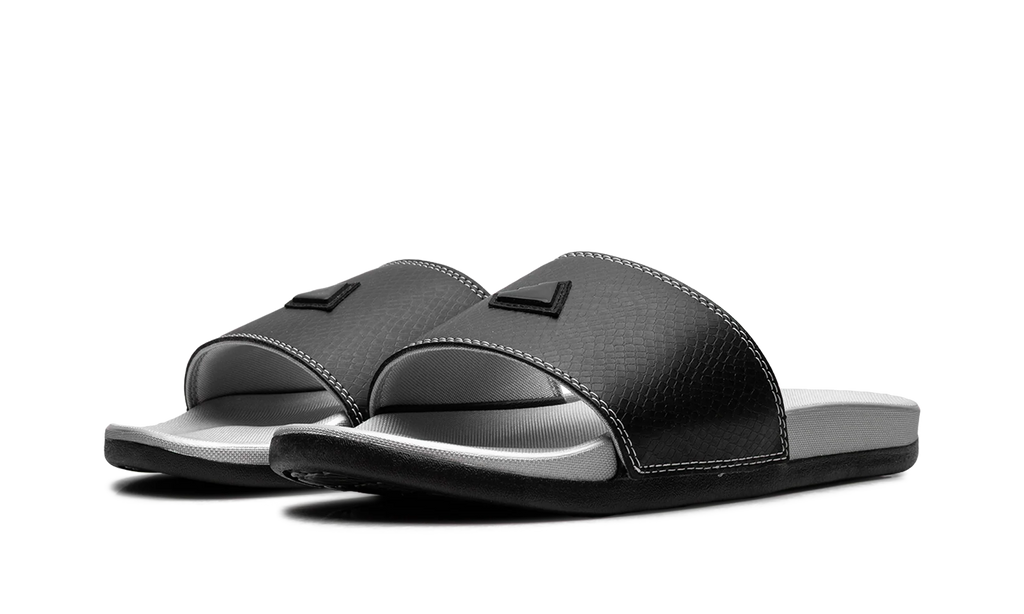 Adilette Comfort Slides "Core Black Silver Metallic" JQ2254