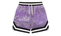 Black Paisley Silk Shorts "Purple" BBKSPSP6305MI Purple