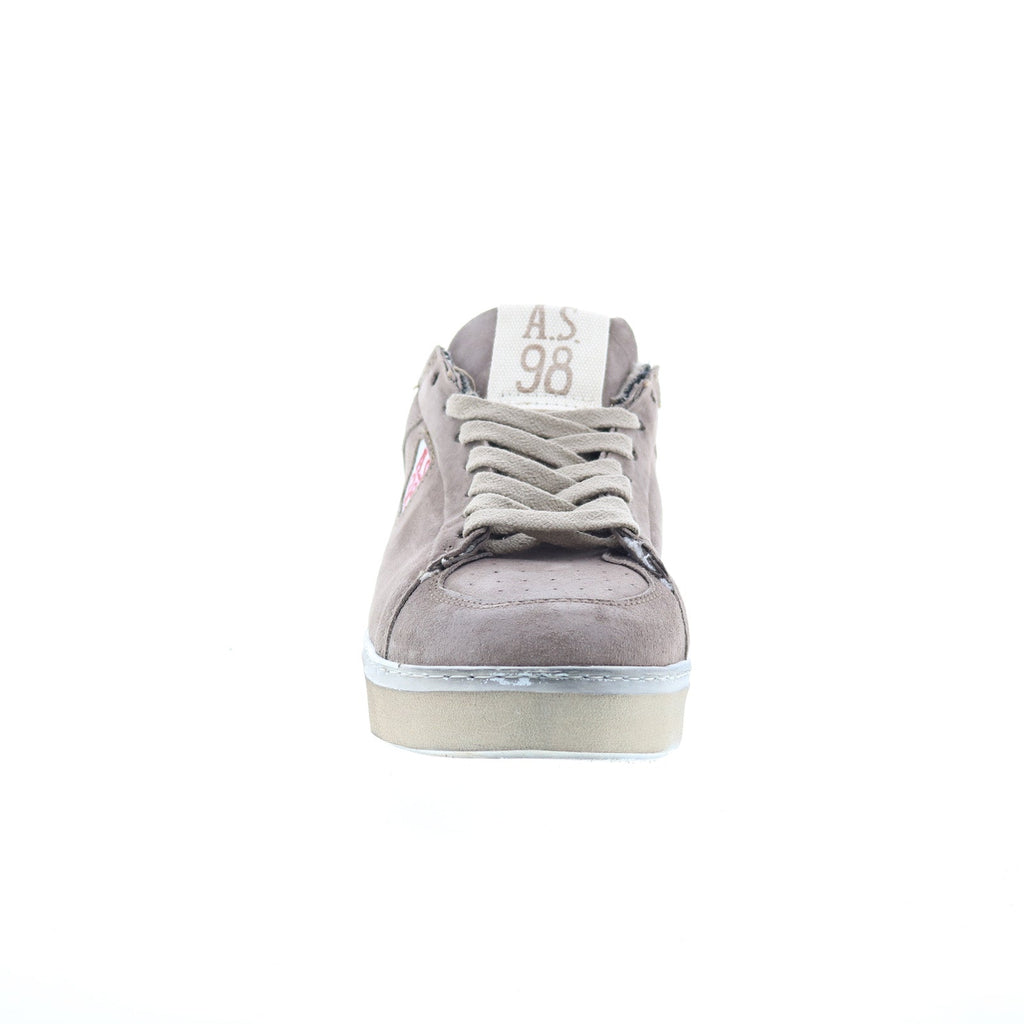 Flanch Mens Gray Leather Lace Up Lifestyle Sneakers Shoes