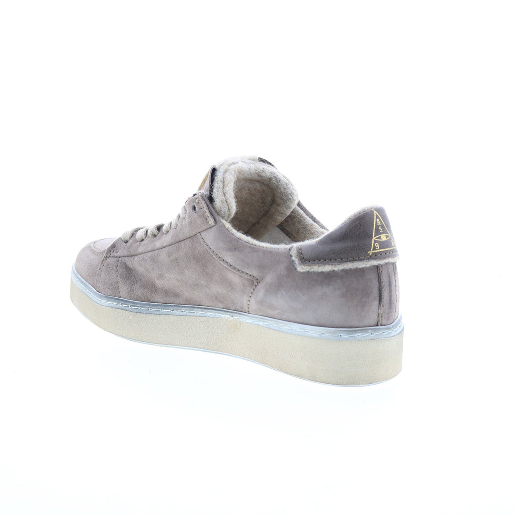Flanch Mens Gray Leather Lace Up Lifestyle Sneakers Shoes