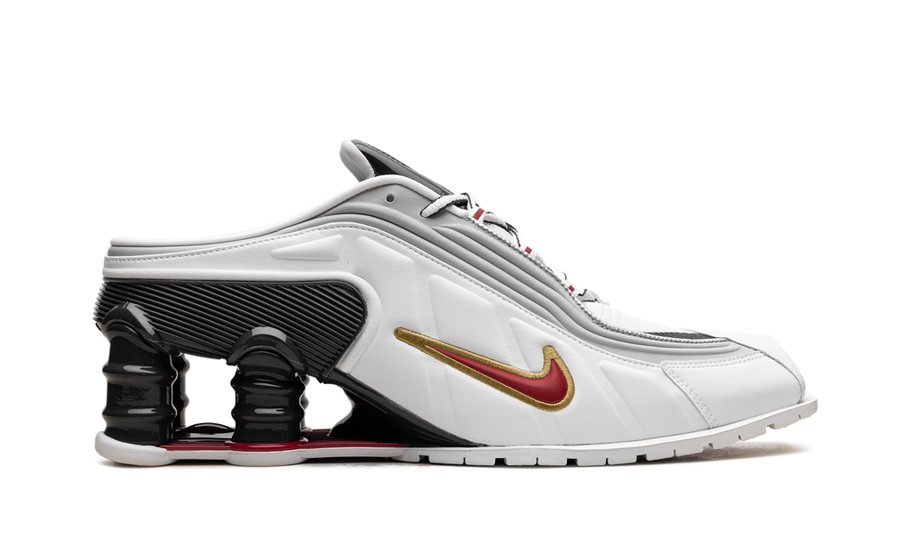 Shox MR4 Mule"Martine Rose Metallic Platinum Varsity Red" IM5420 100