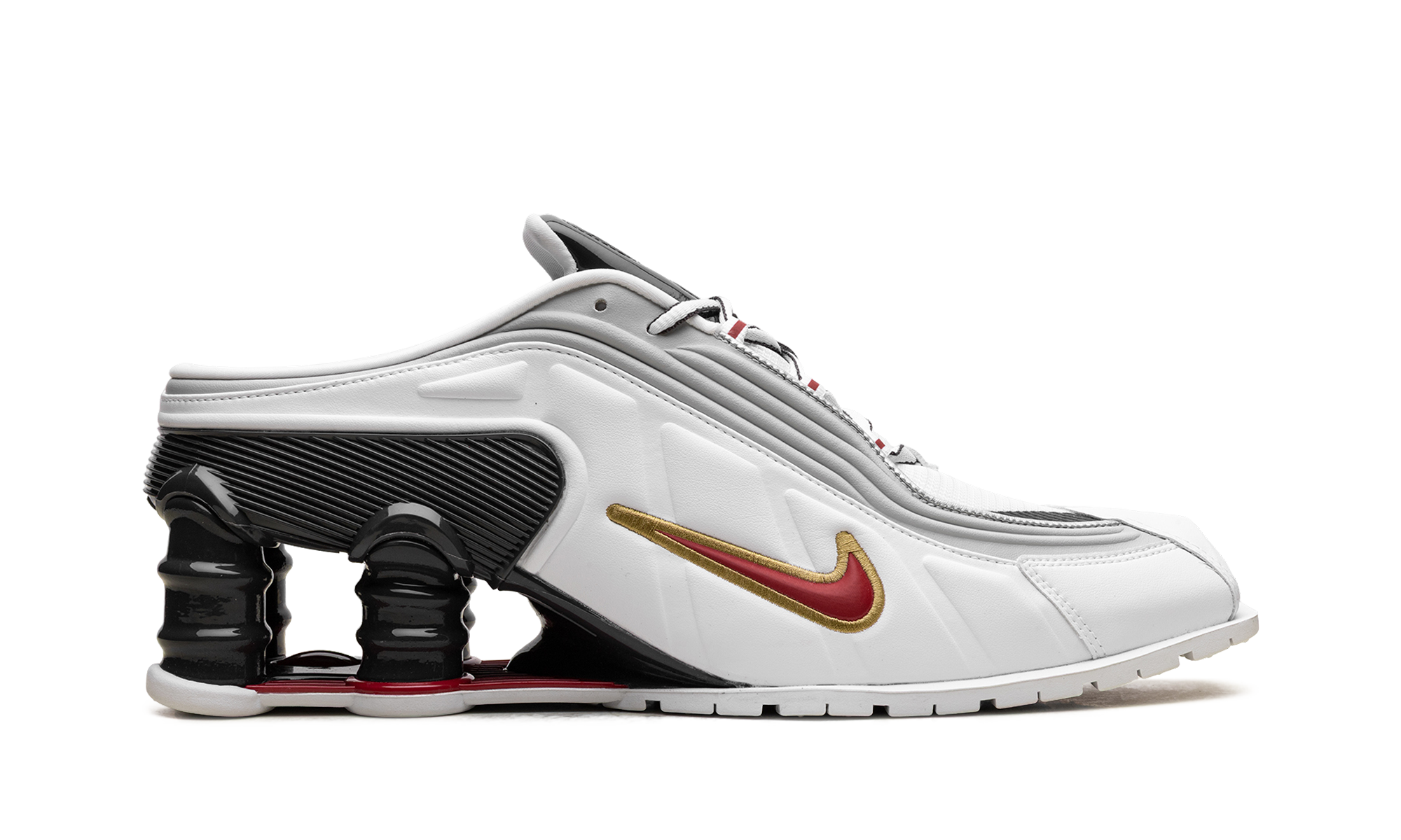 Shox MR4 Mule"Martine Rose Metallic Platinum Varsity Red" IM5420 100