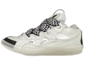 Leather Curb Sneaker White
