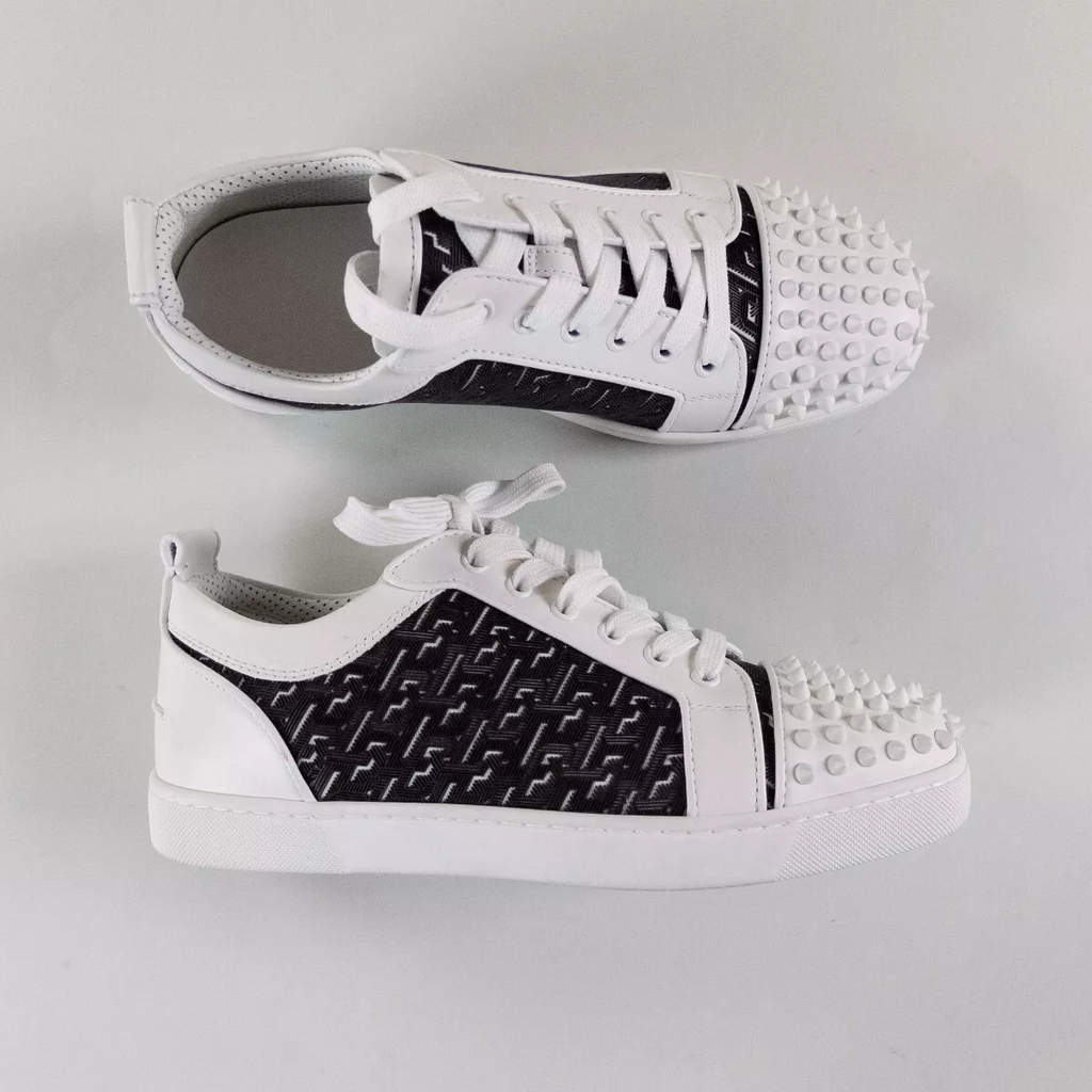 Louis Junior Spikes Orlato Flat CL Monogram White Black