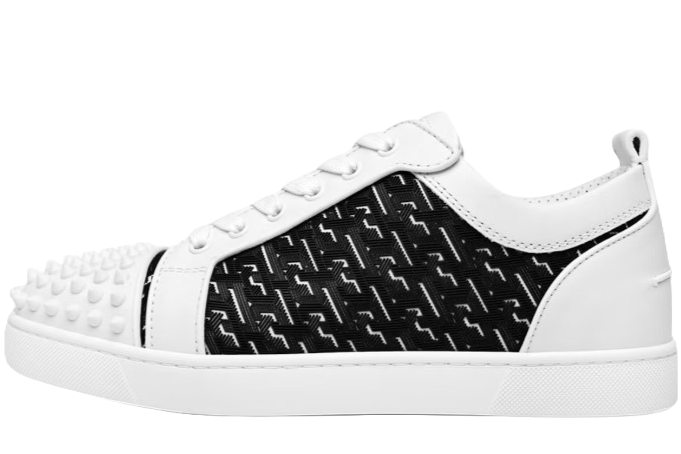 Louis Junior Spikes Orlato Flat CL Monogram White Black