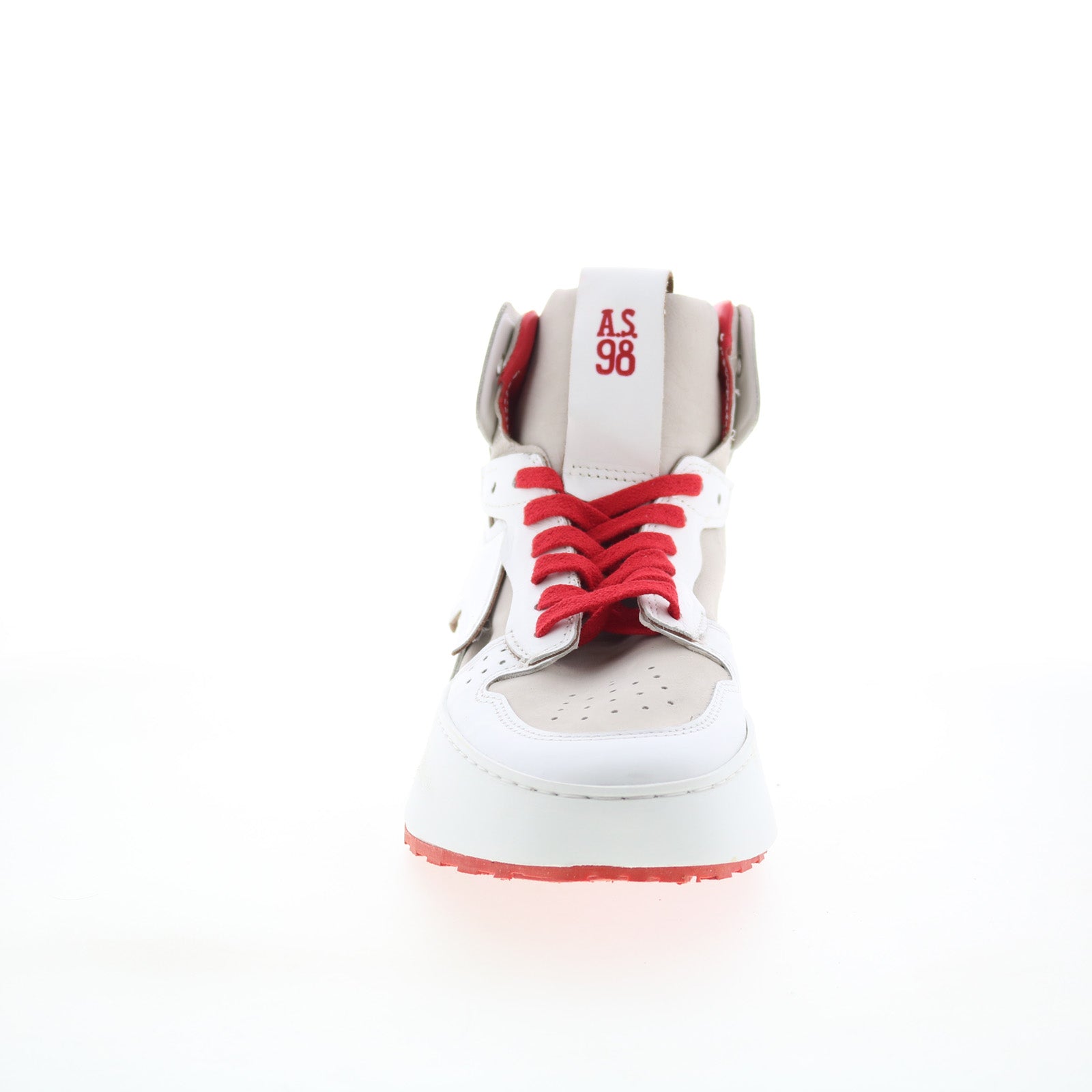 Haldon Womens White Leather Lace Up Lifestyle Sneakers Shoes