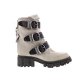 Hamish Womens Gray Leather Zipper Casual Dress Boots