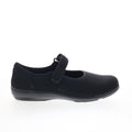 Aetrex Berries Helen Stretch MJ E390W Womens Black Wide Mary Jane Flats Shoes