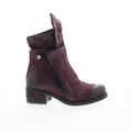 Ibsen Womens Burgundy Leather Zipper Casual Dress Boots