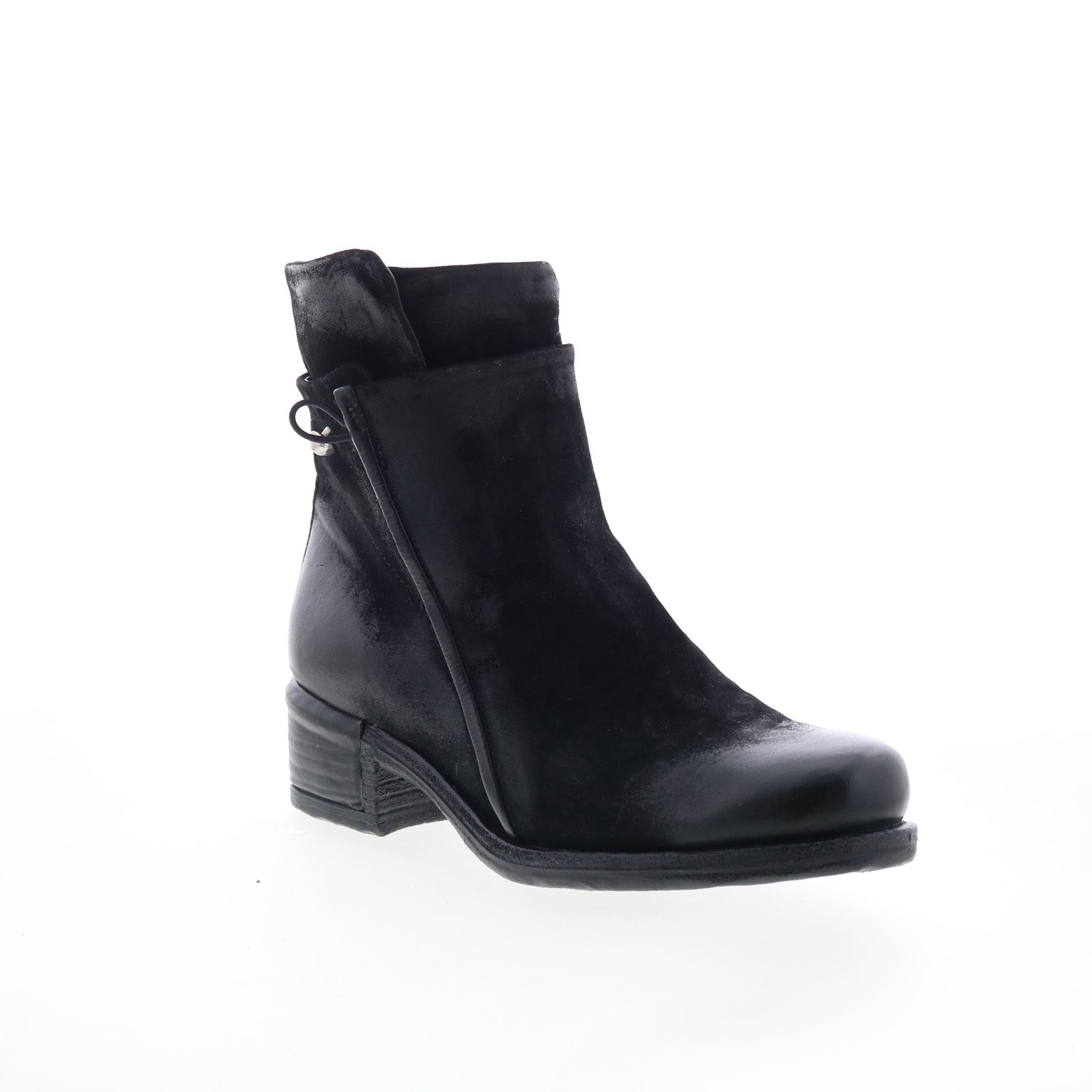 Ibsen Womens Black Leather Zipper Casual Dress Boots