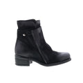 Ibsen Womens Black Leather Zipper Casual Dress Boots