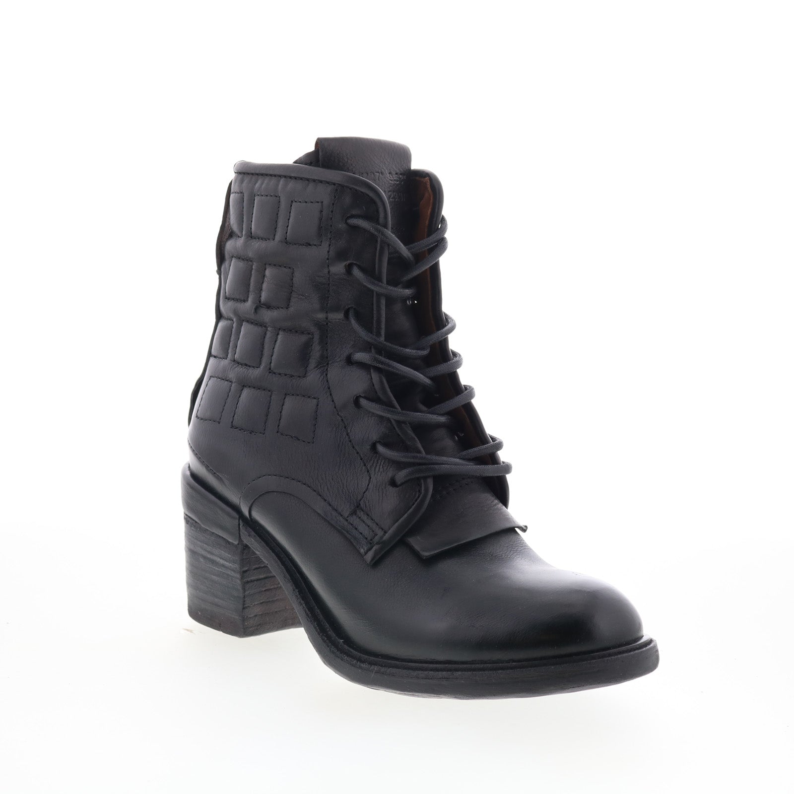 Jalen Womens Black Leather Lace Up Ankle & Booties Boots