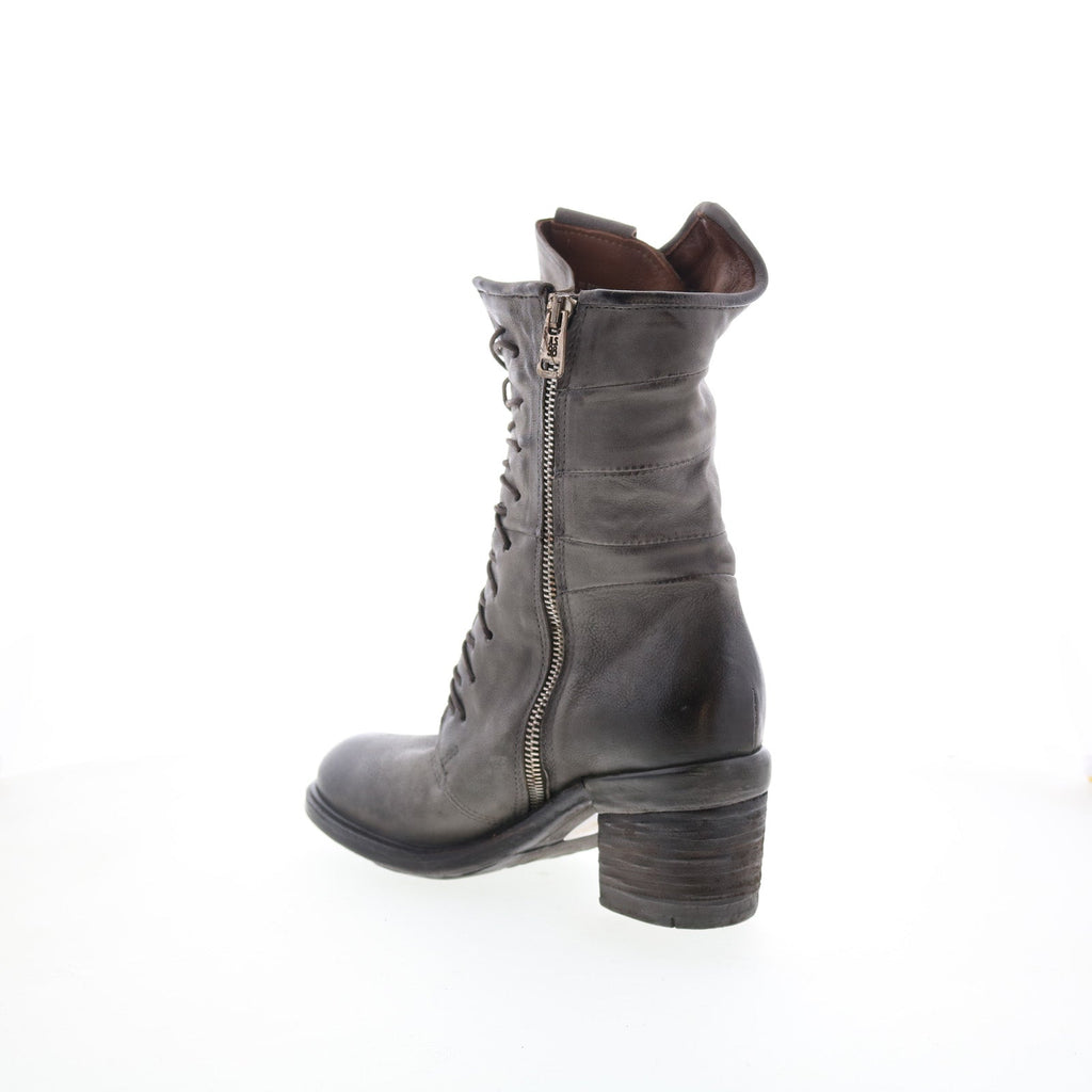 Jasper Womens Gray Leather Zipper Casual Dress Boots