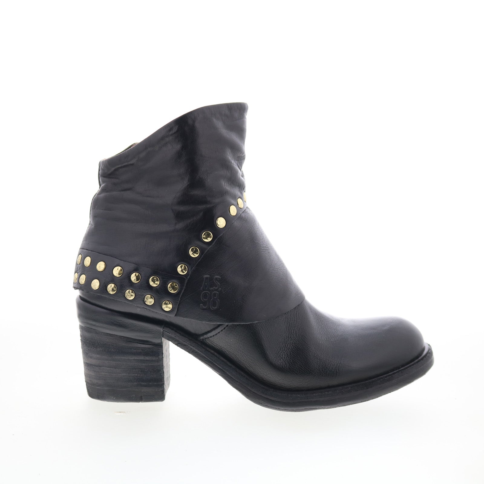Jonas Womens Black Leather Zipper Ankle & Booties Boots