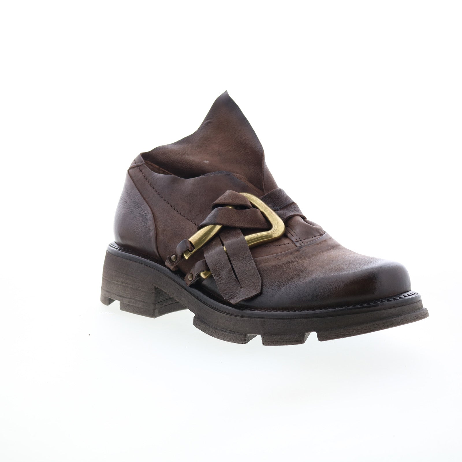 Laken Womens Brown Leather Slip On Casual Dress Boots