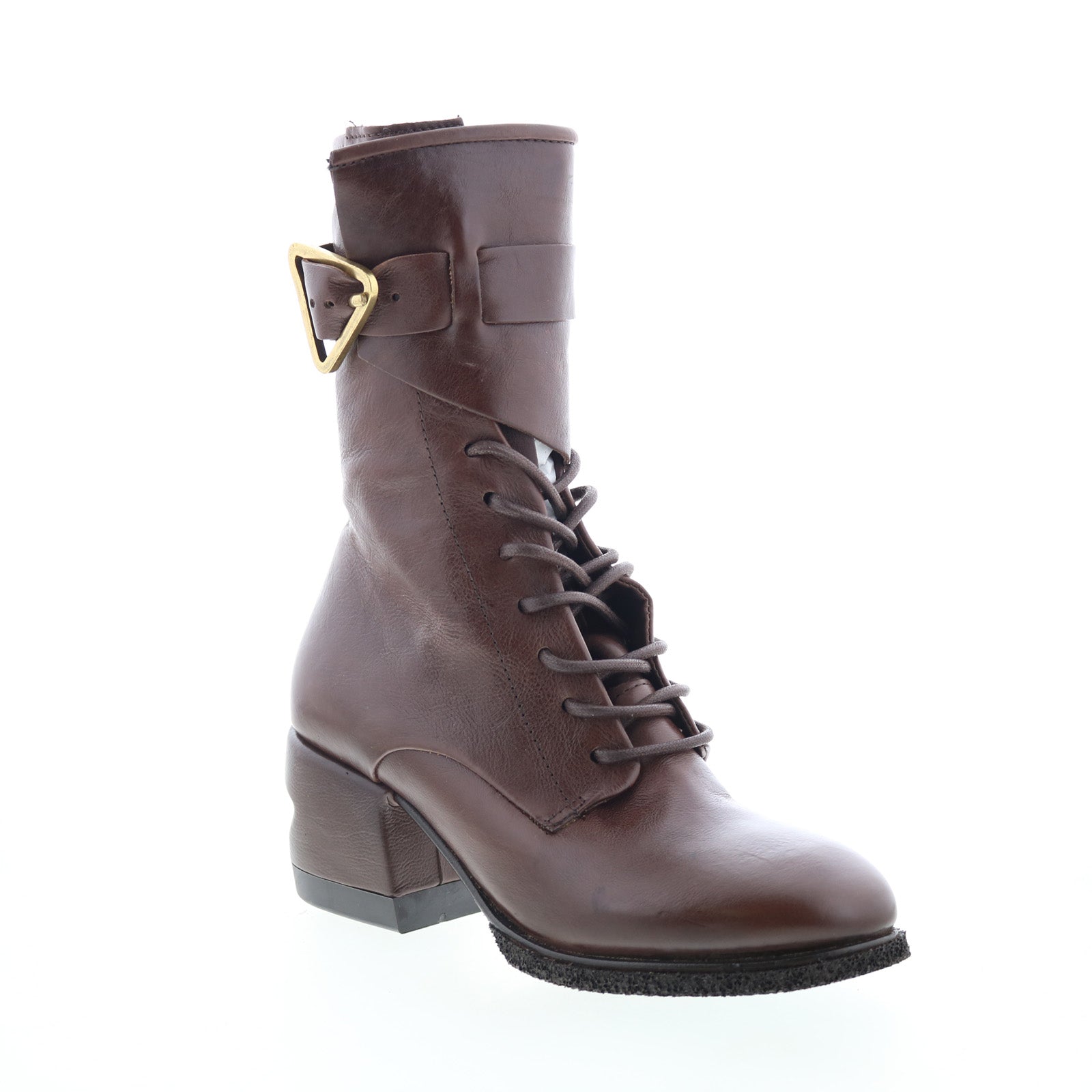 Layne Womens Brown Leather Zipper Casual Dress Boots