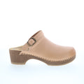 Aetrex Beckie LC202W Womens Brown Leather Hook & Loop Heeled Sandals Shoes