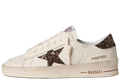 Stardan white leather brown glitter