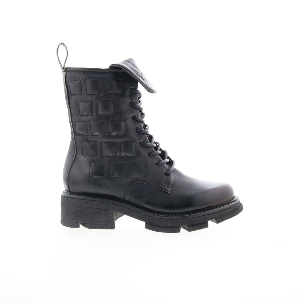 Lockwood Womens Black Leather Zipper Casual Dress Boots