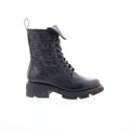 Lockwood Womens Black Leather Zipper Casual Dress Boots