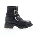 Loman Womens Black Leather Zipper Casual Dress Boots