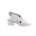 Lucca Womens Beige Leather Hook & Loop Heeled Sandals Shoes