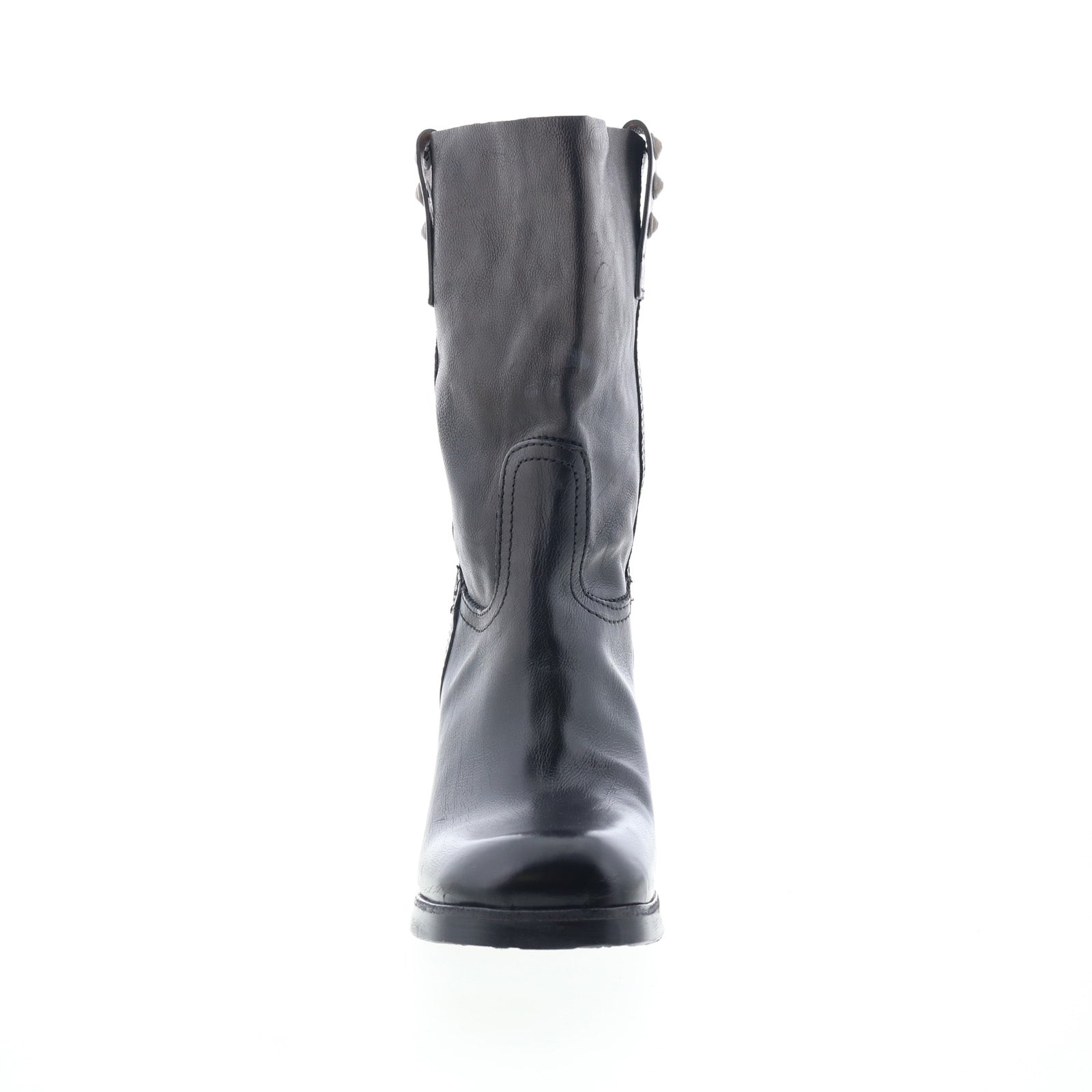 Lyam Womens Black Leather Slip On Casual Dress Boots