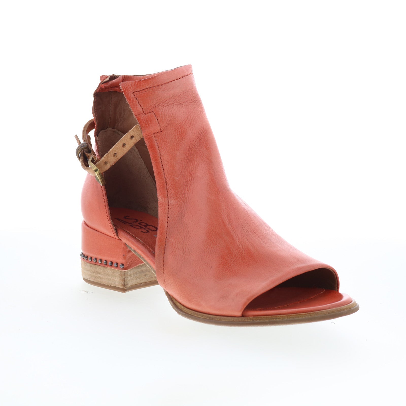 Morgan Womens Brown Leather Hook & Loop Ankle & Booties Boots