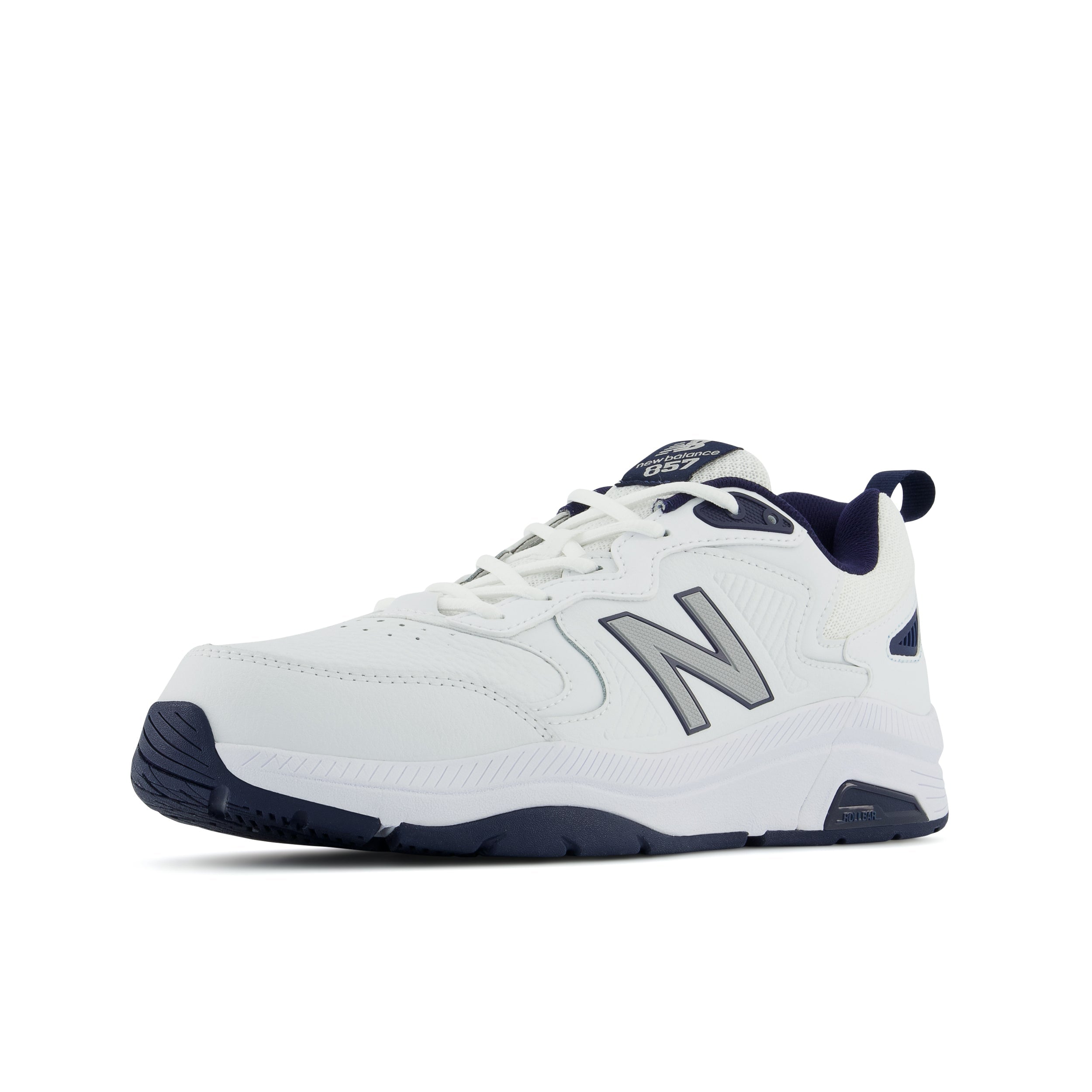 Men's MX857v3 in White with Navy and Rain Cloud