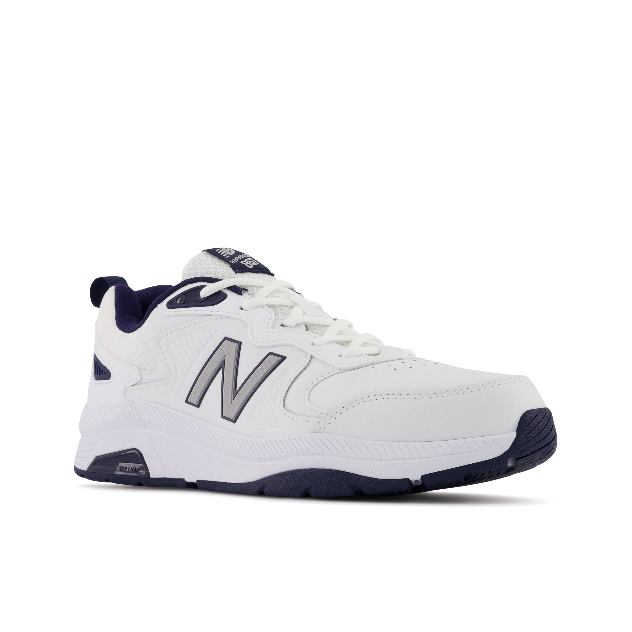 Men's MX857v3 in White with Navy and Rain Cloud