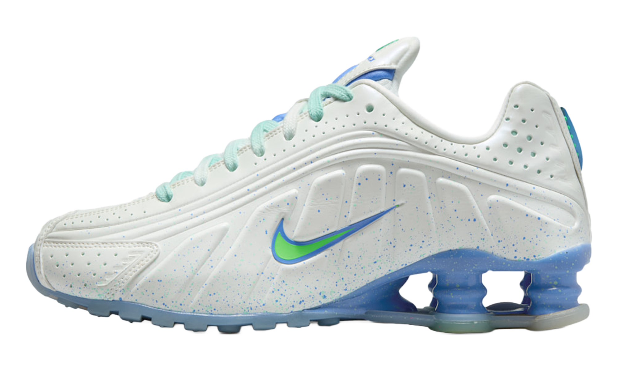 Shox R4 WMNS"Summit White/ Royal Pulse/ Mint Foam/ Green Strike" IH2343 100