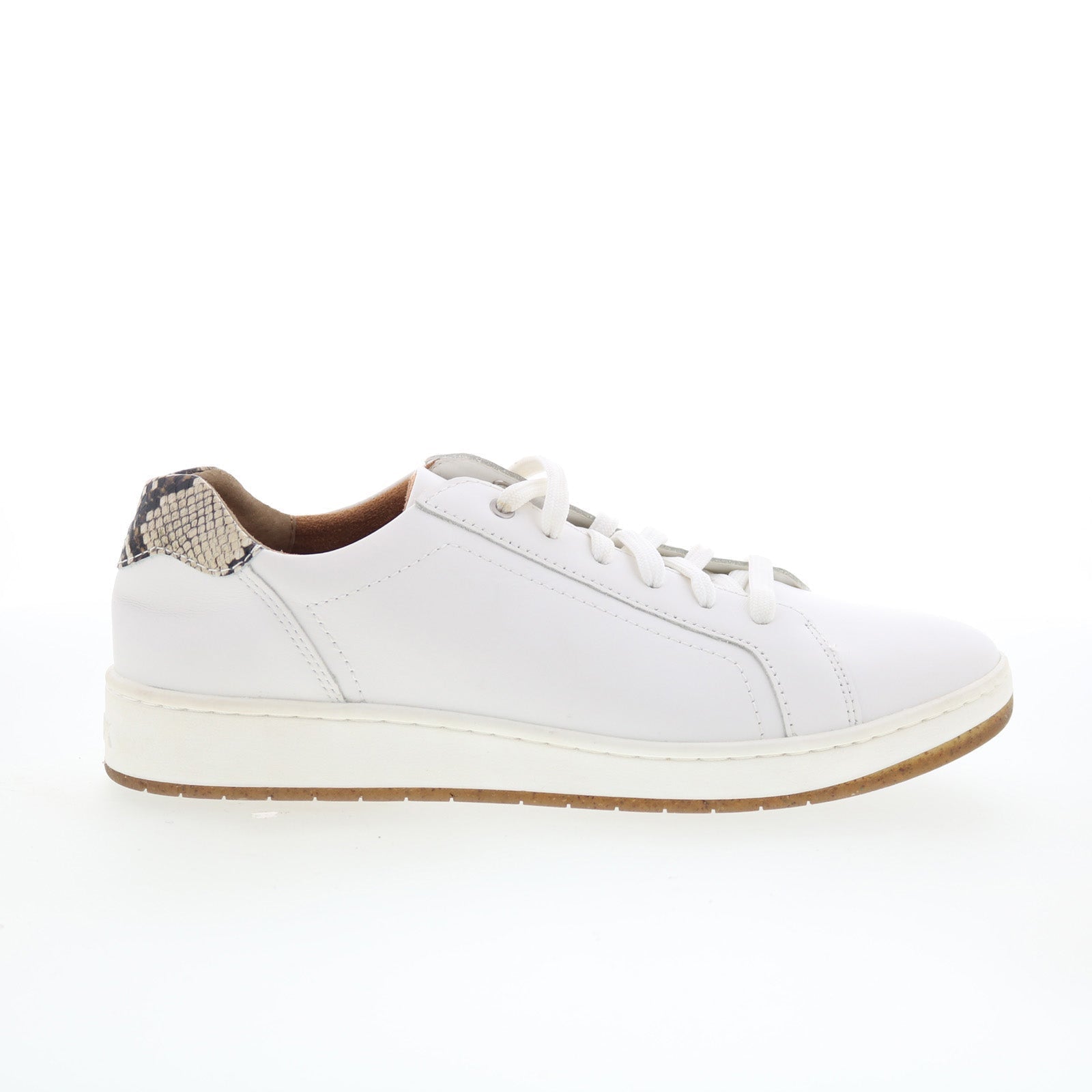 Aetrex Blake PC133 Womens White Leather Lace Up Lifestyle Sneakers Shoes