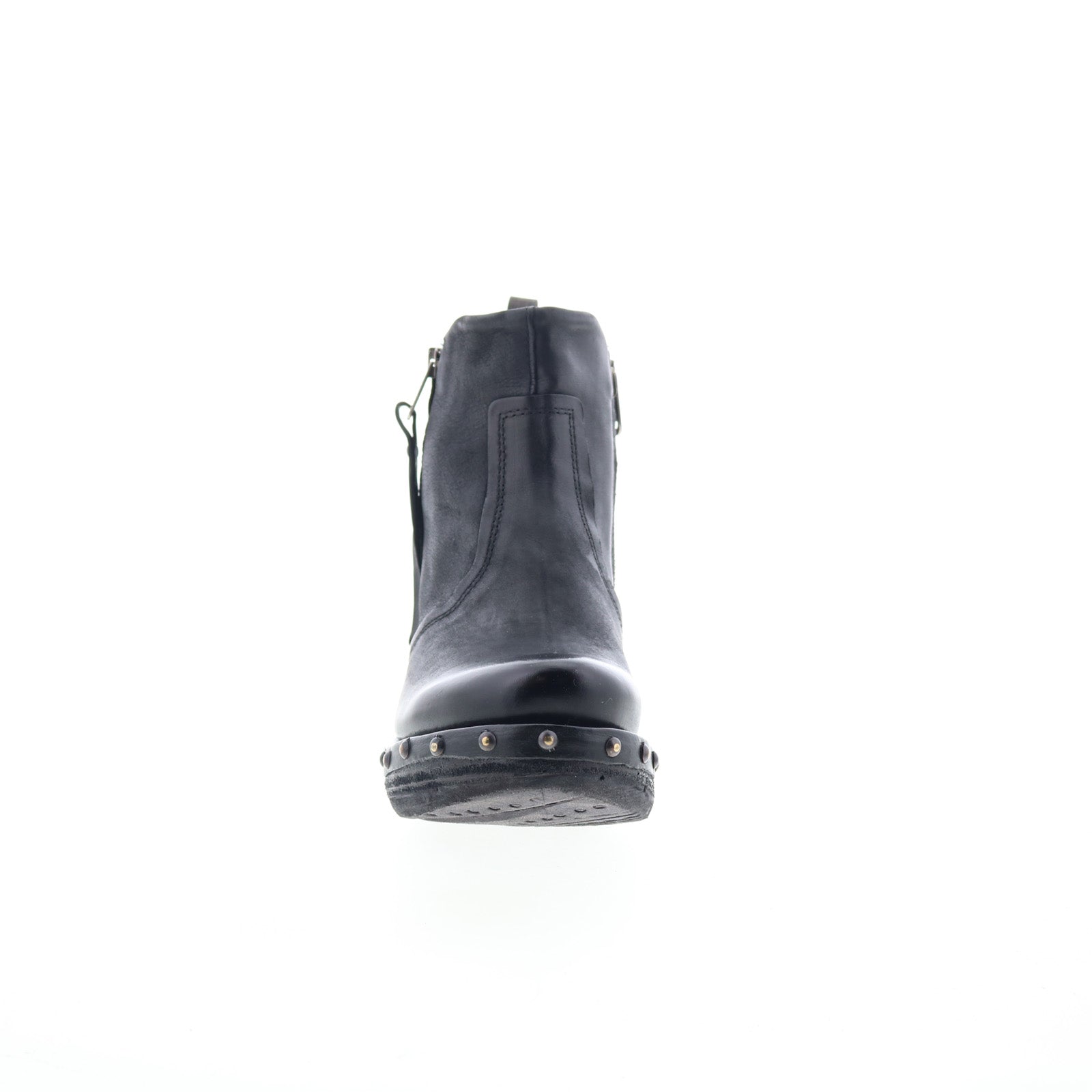 Peers Womens Black Leather Zipper Casual Dress Boots